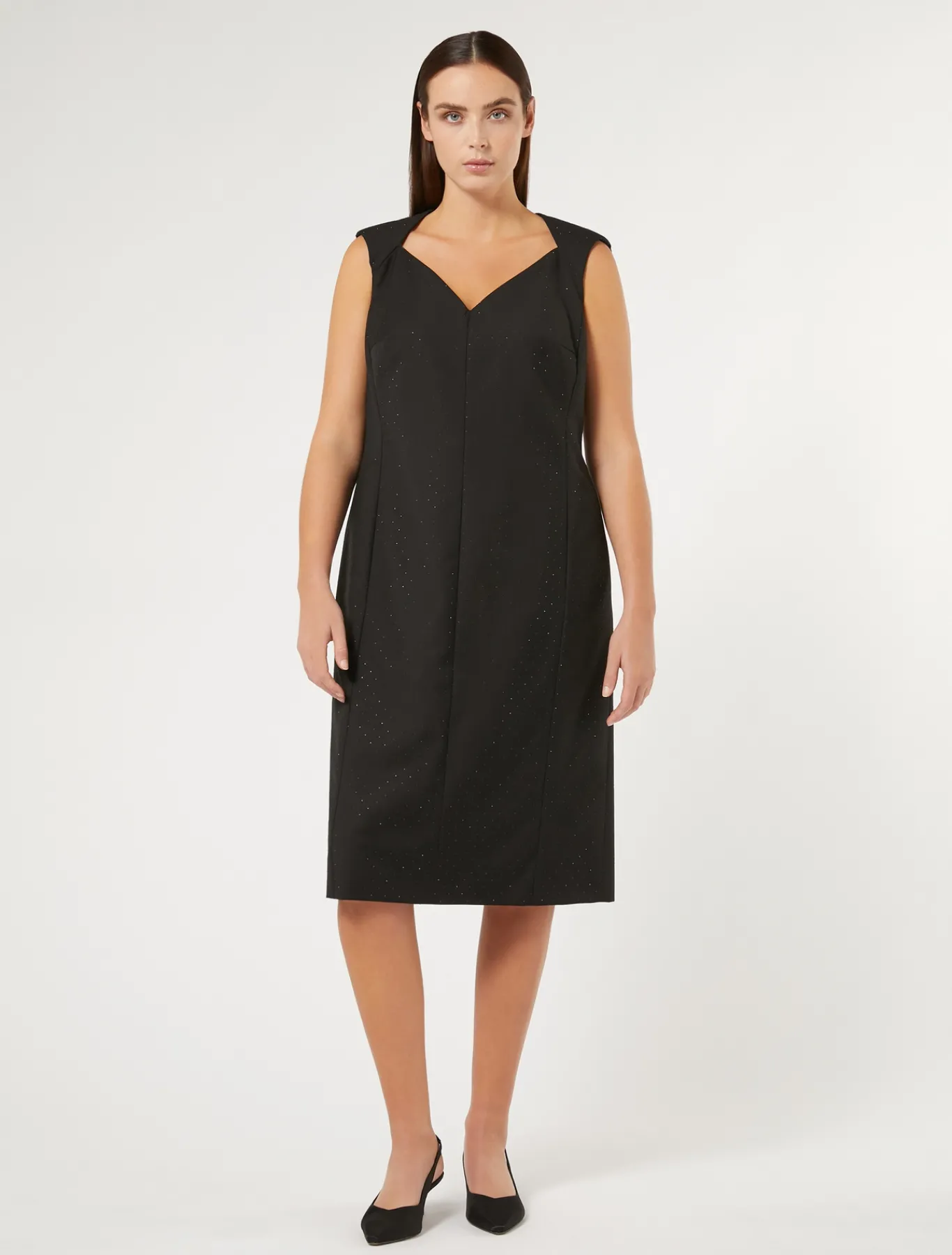 Marina Rinaldi Robe en levantine avec strass NOIR Discount