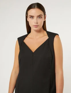 Marina Rinaldi Robe en levantine avec strass NOIR Discount