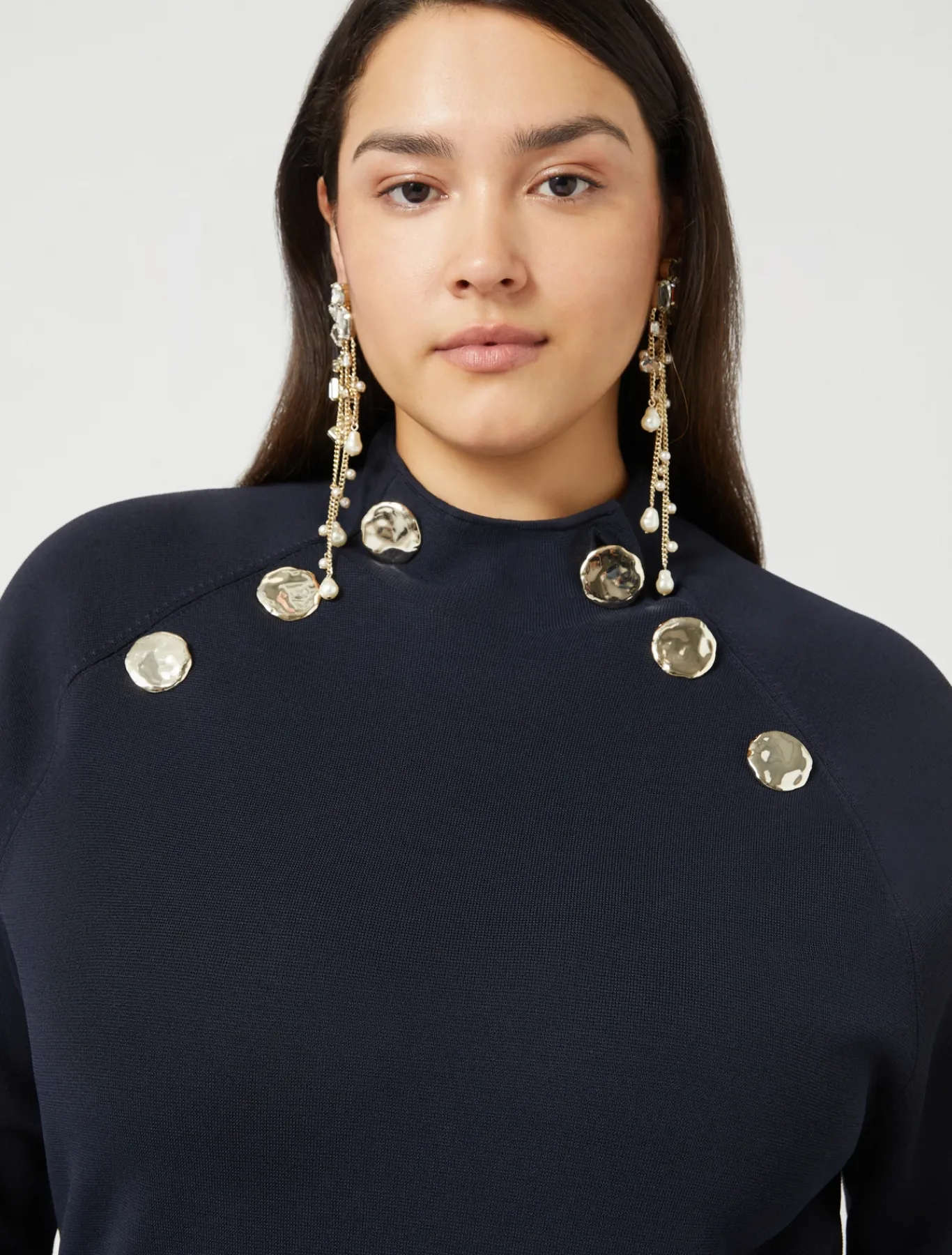 Marina Rinaldi Robe en maille BLEUNUIT Sale