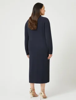 Marina Rinaldi Robe en maille BLEUNUIT Sale