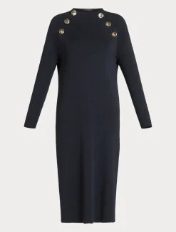 Marina Rinaldi Robe en maille BLEUNUIT Sale