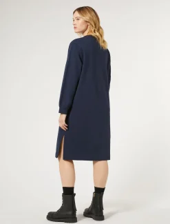 Marina Rinaldi Robe en molleton de coton stretch BLEU Hot