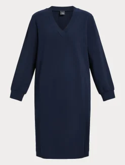 Marina Rinaldi Robe en molleton de coton stretch BLEU Hot