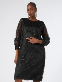 Marina Rinaldi Robe en organza NOIR Discount