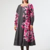 Marina Rinaldi Robe en popeline imprimée NOIR Sale