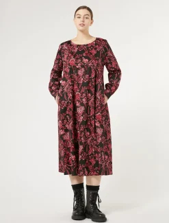 Marina Rinaldi Robe en popeline imprimée NOIR Hot