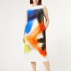 Marina Rinaldi Robe en popeline imprimée BLANC Sale