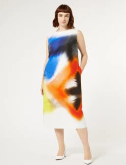 Marina Rinaldi Robe en popeline imprimée BLANC Sale