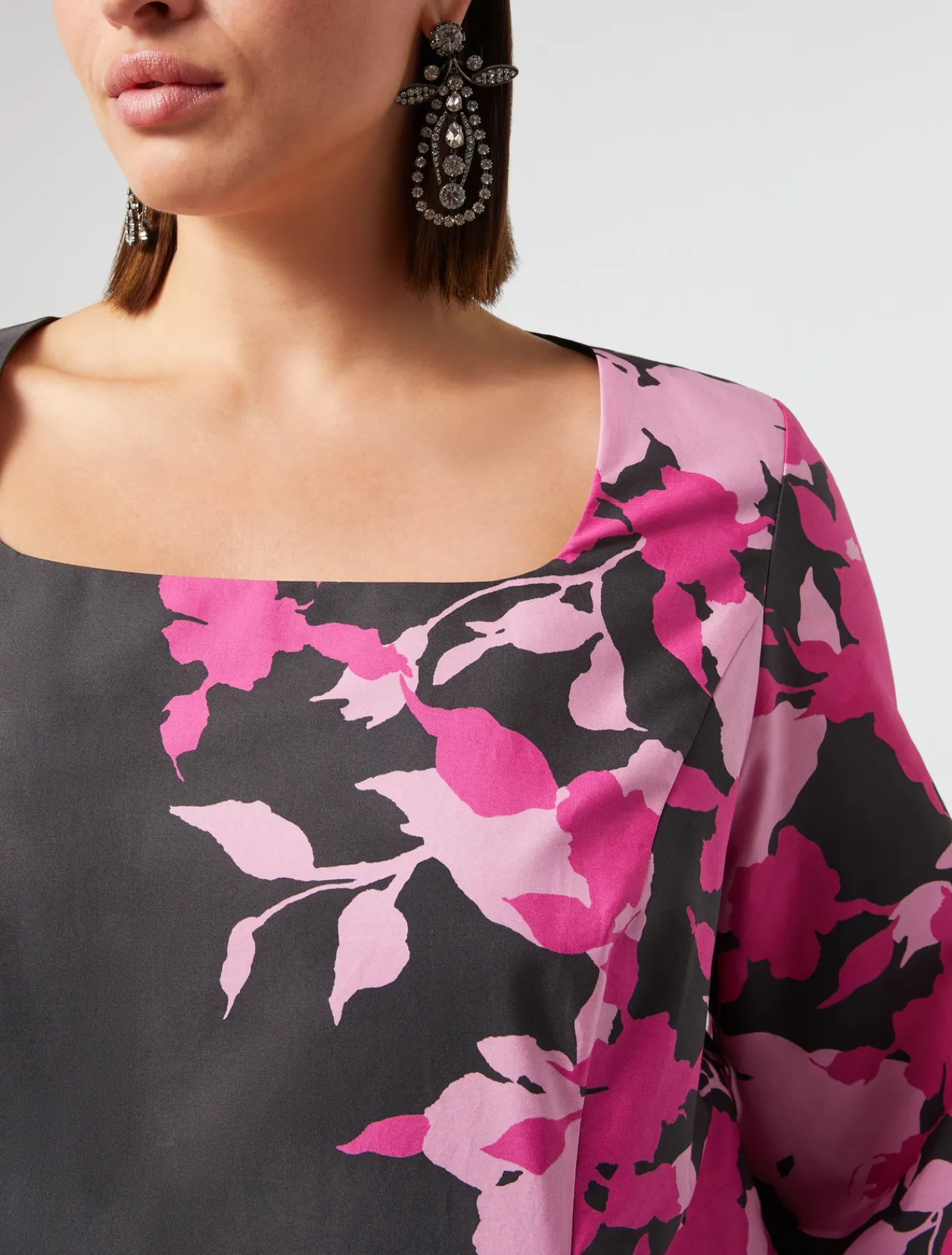 Marina Rinaldi Robe en popeline imprimée NOIR Sale