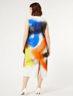Marina Rinaldi Robe en popeline imprimée BLANC Sale