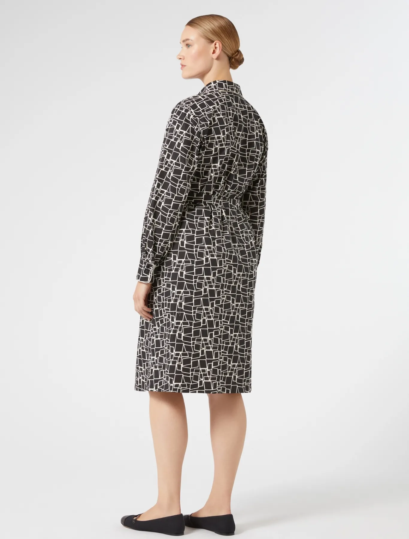 Marina Rinaldi Robe en popeline imprimée NOIR Outlet