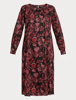 Marina Rinaldi Robe en popeline imprimée NOIR Hot
