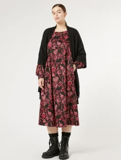 Marina Rinaldi Robe en popeline imprimée NOIR Hot