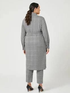Marina Rinaldi Robe en prince-de-Galles NOIR Best