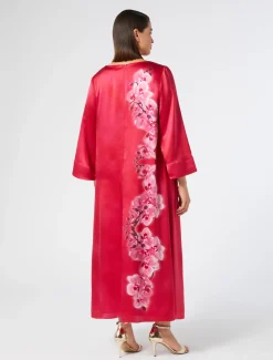 Marina Rinaldi Robe en satin de soie FUCHSIA Fashion