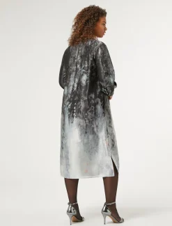 Marina Rinaldi Robe en satin de soie GRISFONCE Outlet