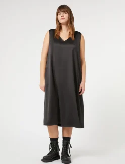 Marina Rinaldi Robe en satin fluide NOIR Outlet