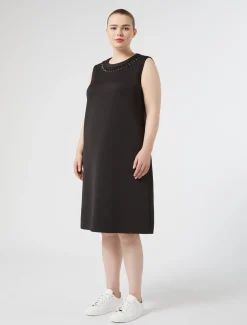 Marina Rinaldi Robe en scuba avec strass NOIR Best