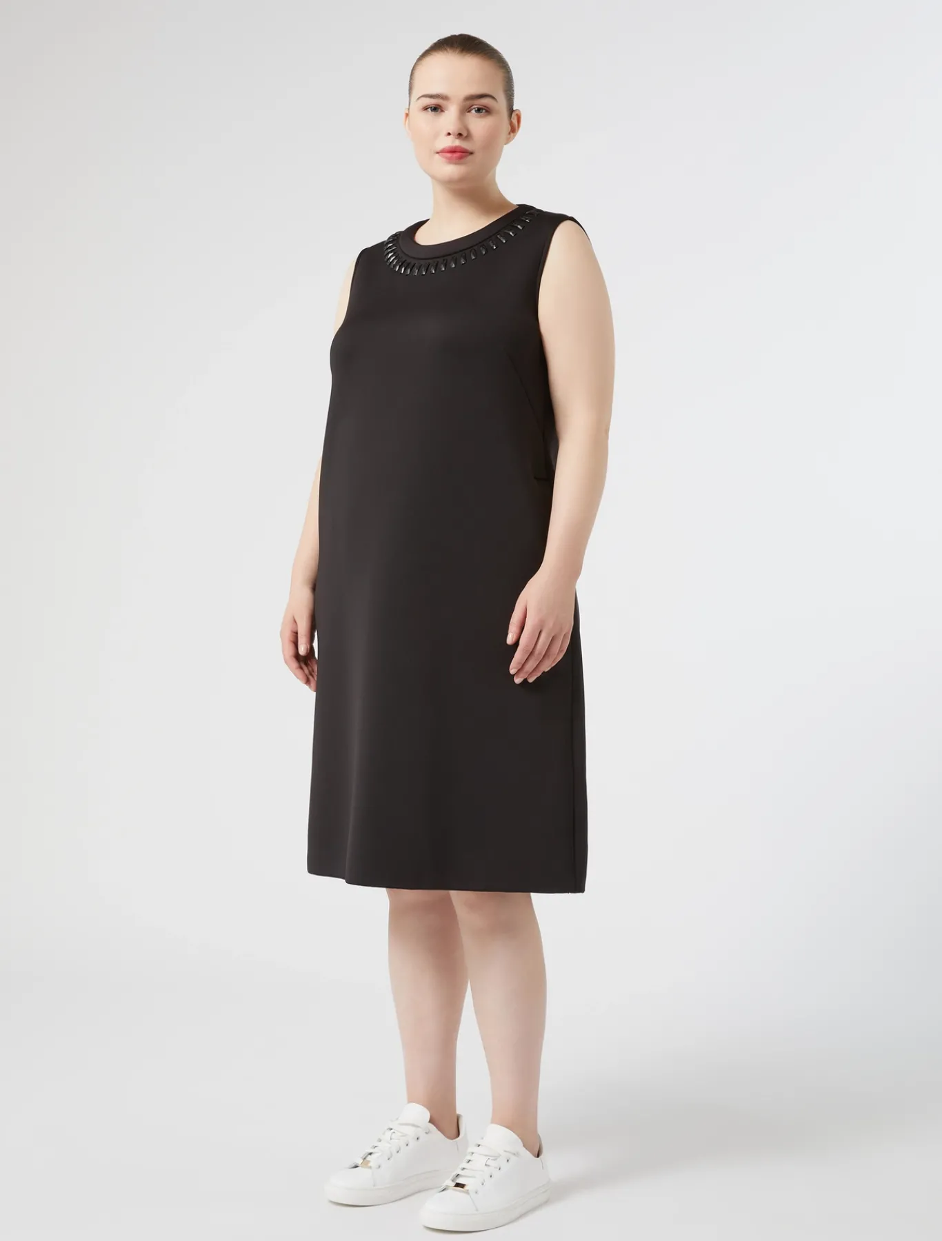 Marina Rinaldi Robe en scuba avec strass NOIR Best