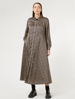 Marina Rinaldi Robe en sergé imprimé BLEUNUIT Discount