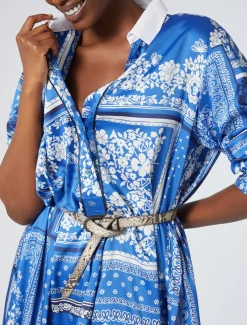 Marina Rinaldi Robe en sergé imprimé AZURE Clearance