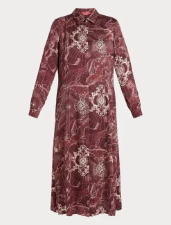 Marina Rinaldi Robe en sergé imprimé BORDEAUX New