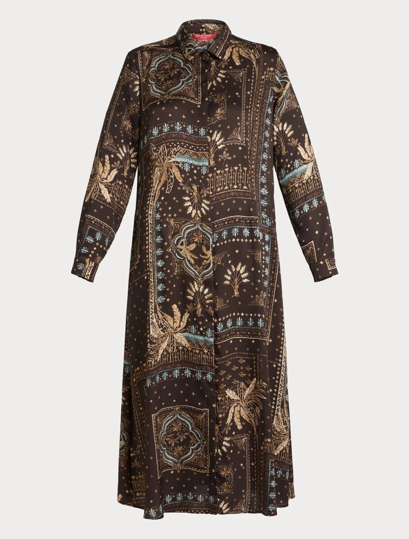 Marina Rinaldi Robe en sergé imprimé BRUNBORDEAUX Outlet