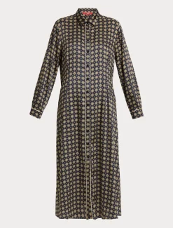 Marina Rinaldi Robe en sergé imprimé BLEUNUIT Discount