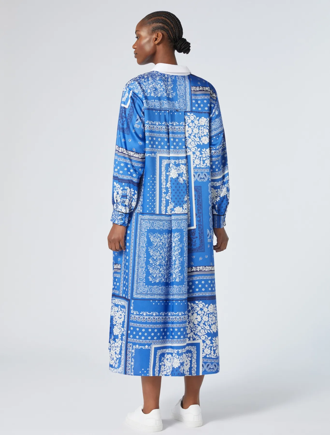 Marina Rinaldi Robe en sergé imprimé AZURE Clearance