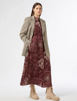 Marina Rinaldi Robe en sergé imprimé BORDEAUX New