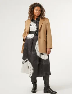 Marina Rinaldi Robe en sergé imprimé NOIR Discount
