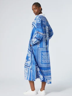 Marina Rinaldi Robe en sergé imprimé AZURE Clearance