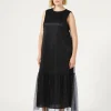 Marina Rinaldi Robe en tulle avec broderie NOIR Online