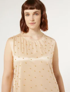 Marina Rinaldi Robe en tulle avec broderie JAUNEPALE Best