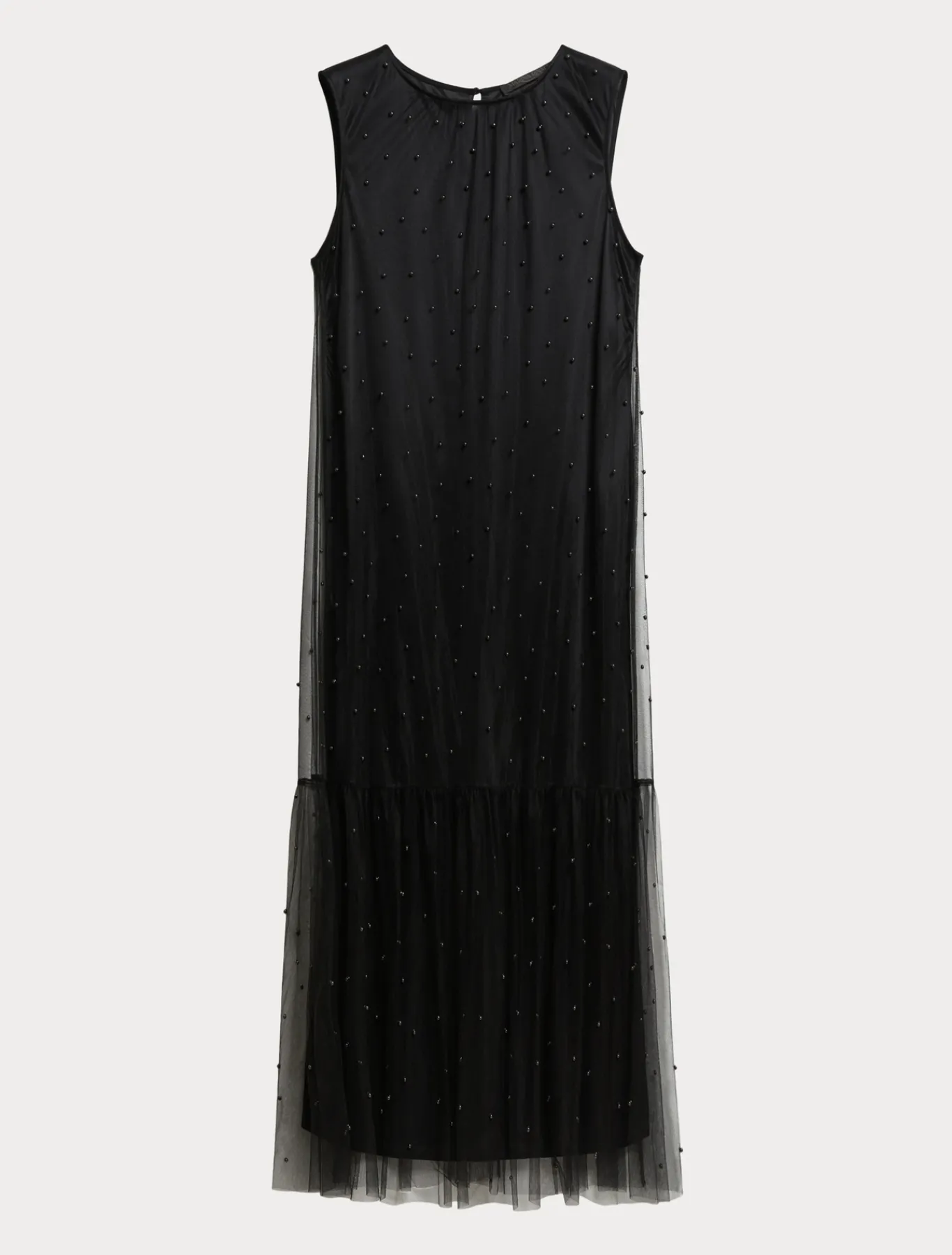 Marina Rinaldi Robe en tulle avec broderie NOIR Online