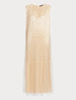 Marina Rinaldi Robe en tulle avec broderie JAUNEPALE Best