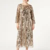 Marina Rinaldi Robe en tulle avec paillettes BEIGE New
