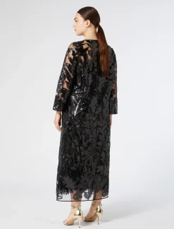 Marina Rinaldi Robe en tulle avec paillettes NOIR New