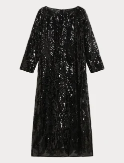 Marina Rinaldi Robe en tulle avec paillettes NOIR New