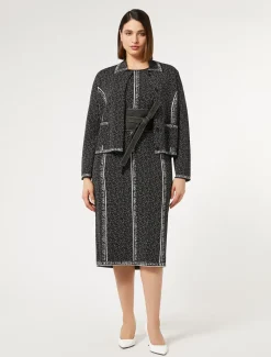 Marina Rinaldi Robe en viscose jacquard NOIRBLANC Clearance