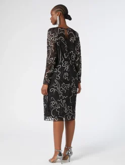 Marina Rinaldi Robe fourreau en tulle plumetis NOIR Sale