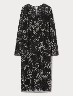 Marina Rinaldi Robe fourreau en tulle plumetis NOIR Sale