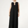 Marina Rinaldi Robe longue en cady avec strass NOIR New