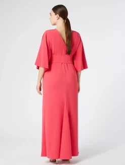 Marina Rinaldi Robe longue en cady avec broderie GERANIUM Outlet