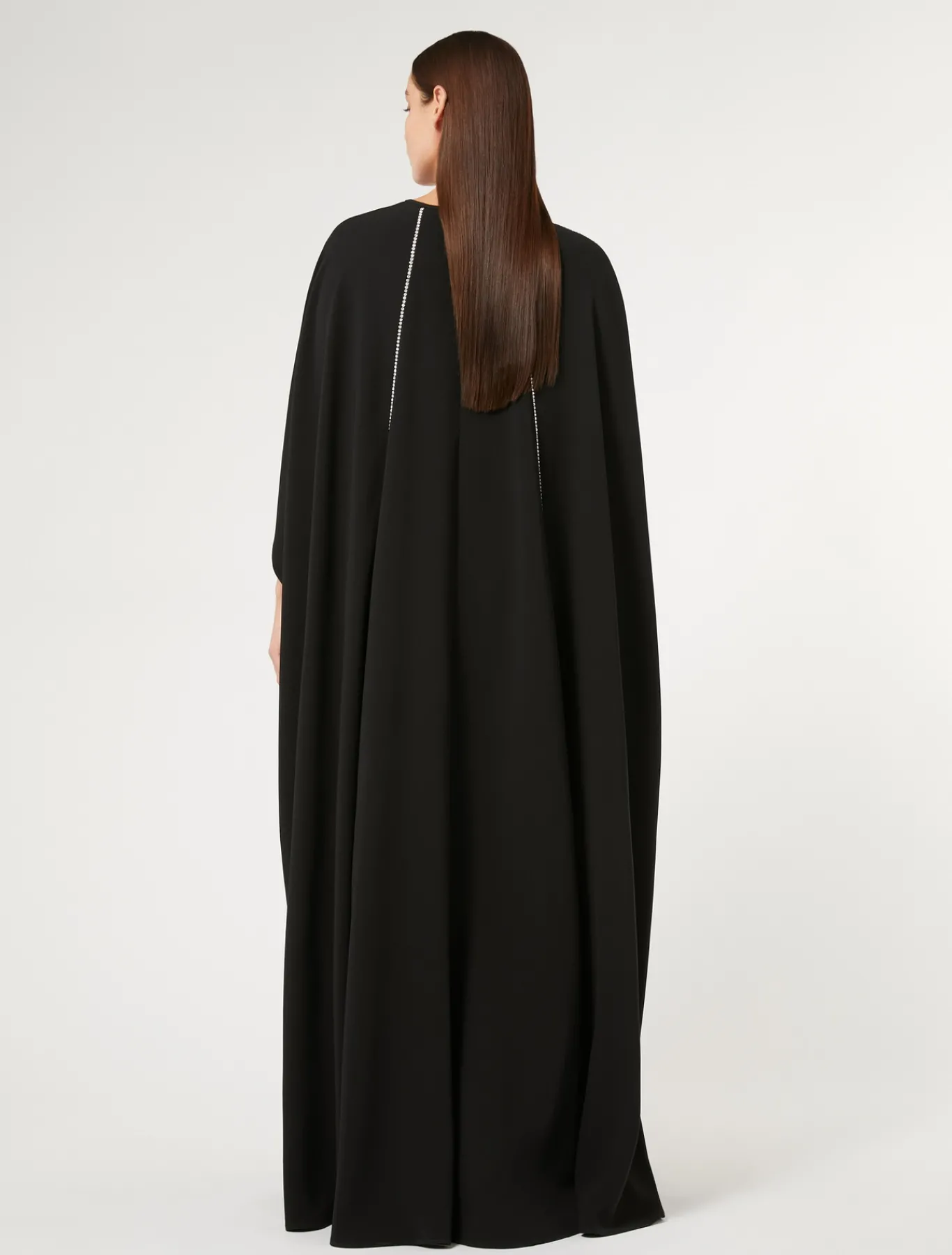 Marina Rinaldi Robe longue en cady triacétate NOIR Hot