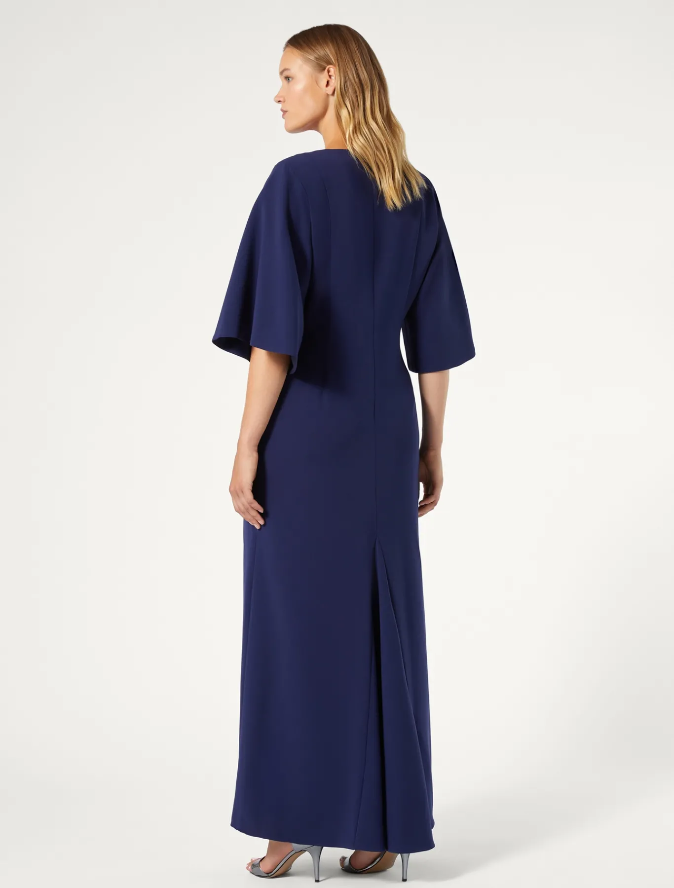 Marina Rinaldi Robe longue en cady triacétate ENCRE New