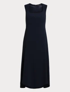 Marina Rinaldi Robe longue en cady triacétate BLEUNUIT New