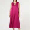 Marina Rinaldi Robe longue en crêpe envers satin FRAMBOISE Fashion