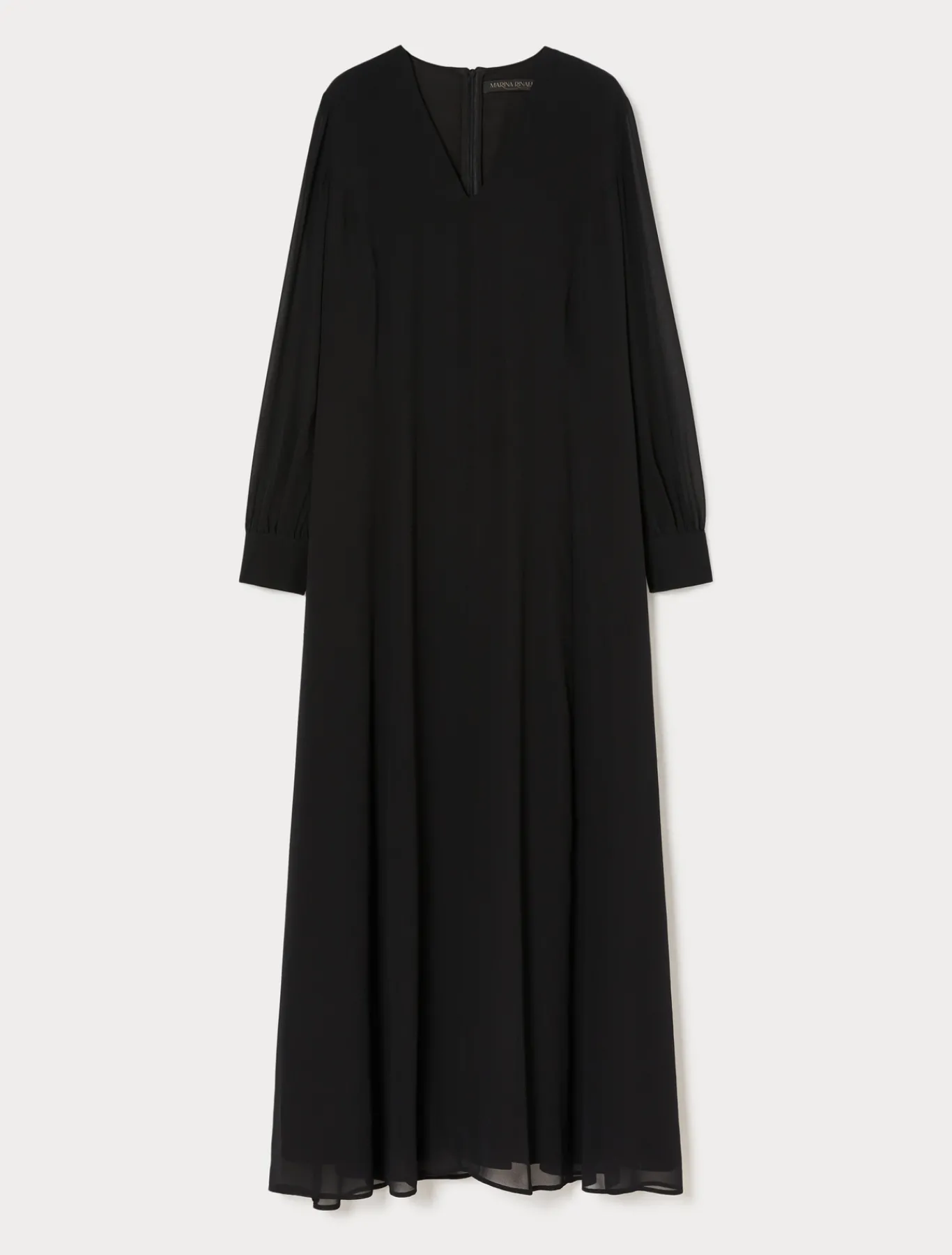 Marina Rinaldi Robe longue en crêpe georgette NOIR Clearance