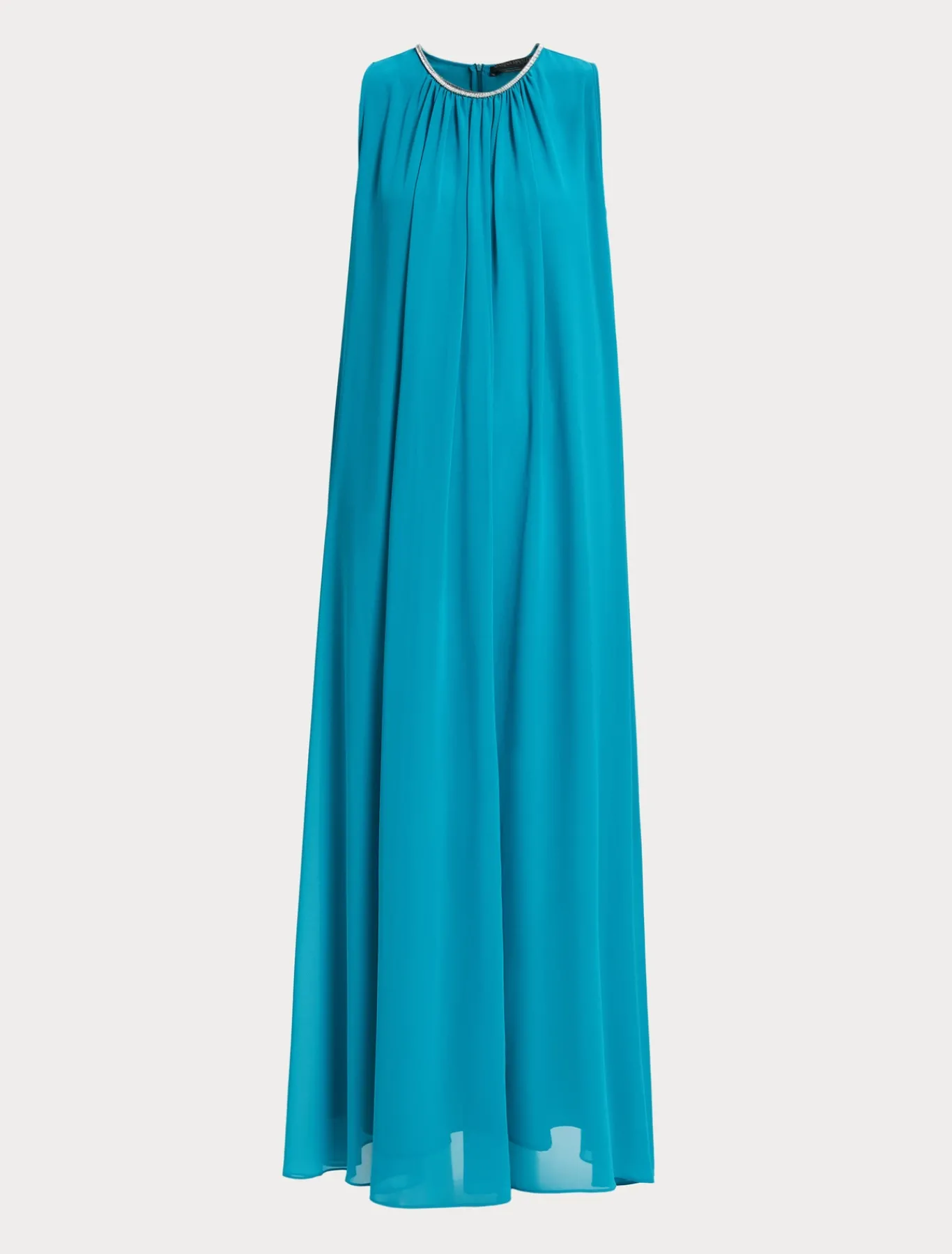 Marina Rinaldi Robe longue en crêpe georgette TURQUOISE Discount